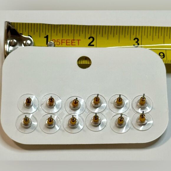 Aldo Gold Color, Pearl, Cross and Blue Earring Set, 6 pairs - Picture 3 of 3